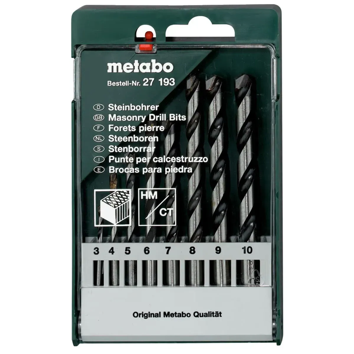 Набір свердел по каменю Metabo 8 штук 627193000 фото