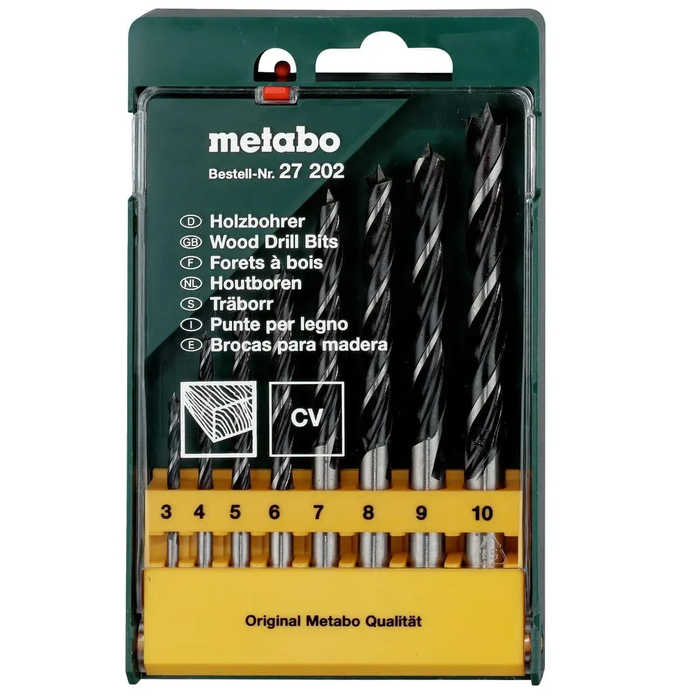 Набір свердел по дереву Metabo 8 штук 627202000 фото
