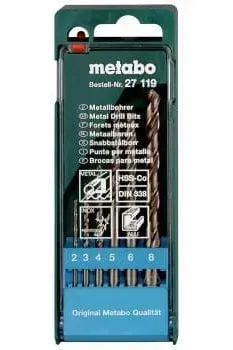 Набір свердел по металу Metabo HSS-Co 6 предметів 627119000 фото