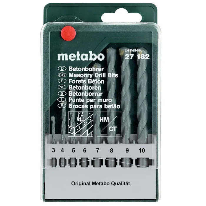 Набір свердел по бетону Metabo classic 8 штук 627182000 фото
