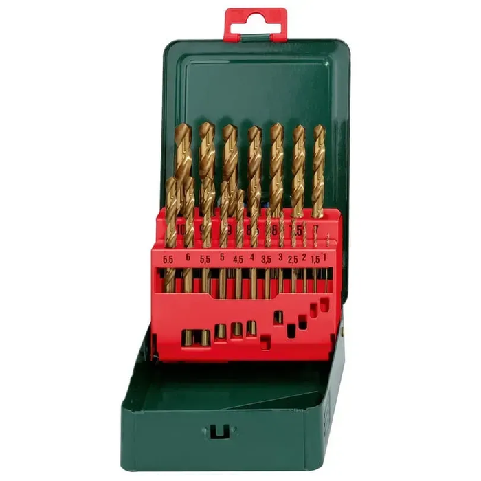 Набір свердел по металу Metabo HSS-TiN Promotion 19 предметів 627156000 фото