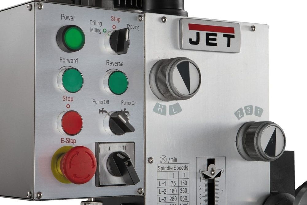 Фрезерно-свердлильний верстат Jet JMD-45LPFD редукторний з авто подачею пінолі шпинделя 50000858T фото