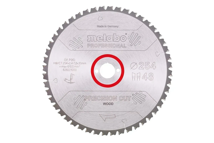 Пиляльний диск Metabo по дереву 254x30x2.4, 48 зубів 628221000 фото