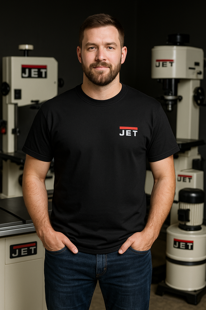 Футболка однотонна з фірмовим логотипом JET t-shirt-logo-black фото