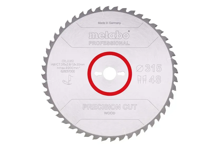Пильный диск Metabo по дереву 315x30x2.8, 48 зубов 628057000 фото